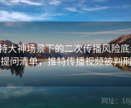 推特大神场景下的二次传播风险底线：提问清单，推特传播视频被判刑