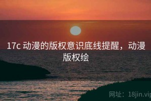 17c 动漫的版权意识底线提醒，动漫版权绘