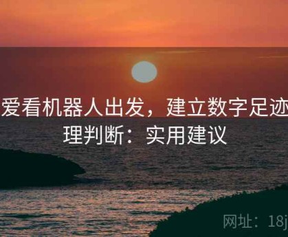 从爱看机器人出发，建立数字足迹管理判断：实用建议
