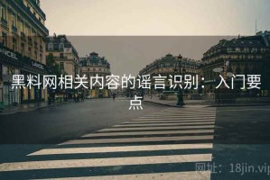 黑料网相关内容的谣言识别：入门要点