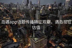 岛遇app话题传播特征观察，遇岛现在估值