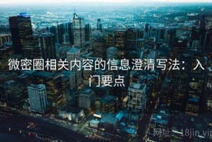 微密圈相关内容的信息澄清写法：入门要点