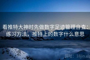 看推特大神时先做数字足迹管理自查：练习方法，推特上的数字什么意思