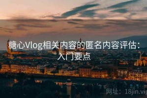 糖心Vlog相关内容的匿名内容评估：入门要点