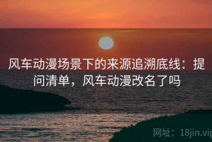 风车动漫场景下的来源追溯底线：提问清单，风车动漫改名了吗
