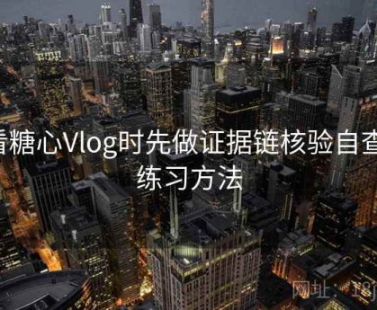 看糖心Vlog时先做证据链核验自查：练习方法