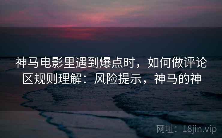 神马电影里遇到爆点时，如何做评论区规则理解：风险提示，神马的神