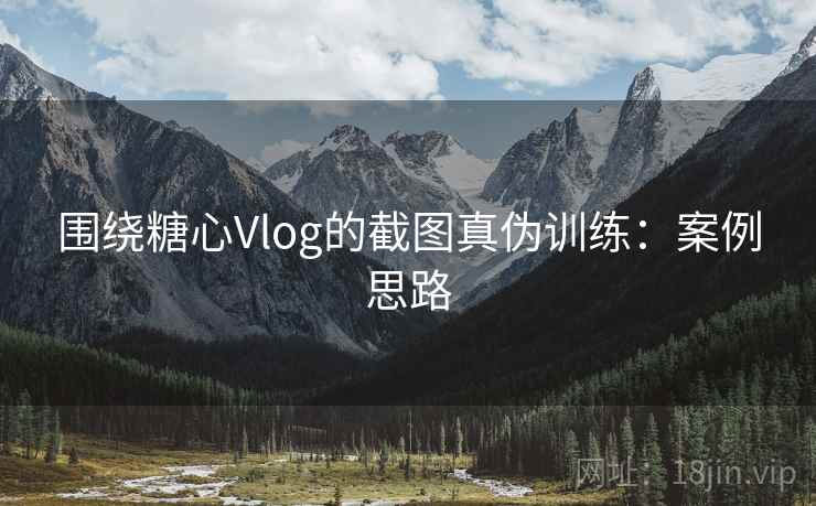 围绕糖心Vlog的截图真伪训练：案例思路