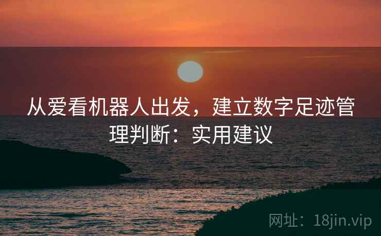从爱看机器人出发，建立数字足迹管理判断：实用建议