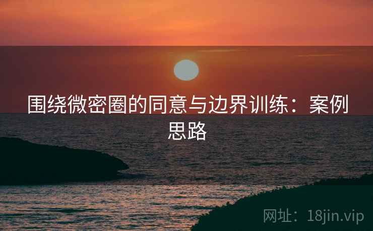 围绕微密圈的同意与边界训练:案例思路 围绕微密圈的同意与边界训练:案例思路